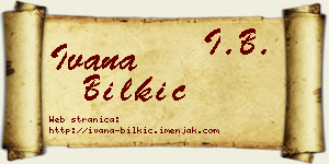 Ivana Bilkić vizit kartica